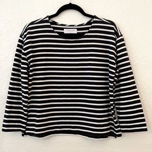 Everlane Long Sleeved Striped Boxy Tee